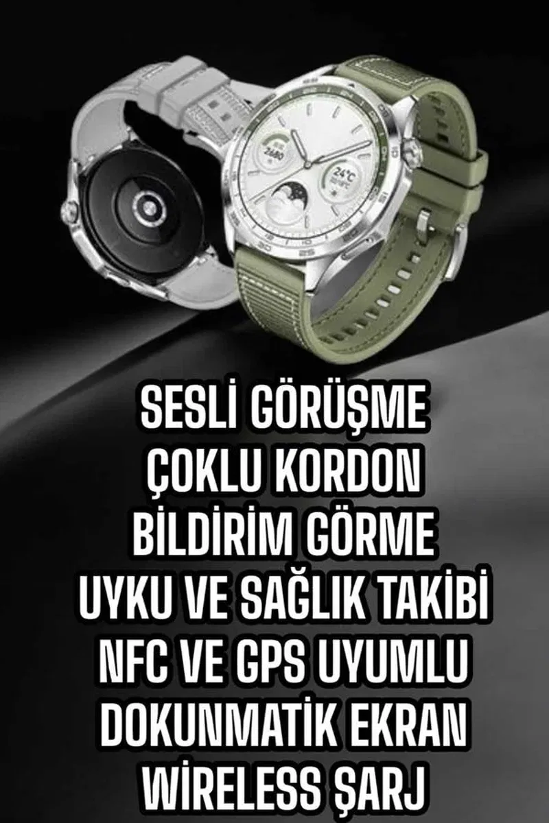 Akıllı Saat Sesli Görüşme Uyku ve Sağlık Takibi NFC Uyumlu görsel 4