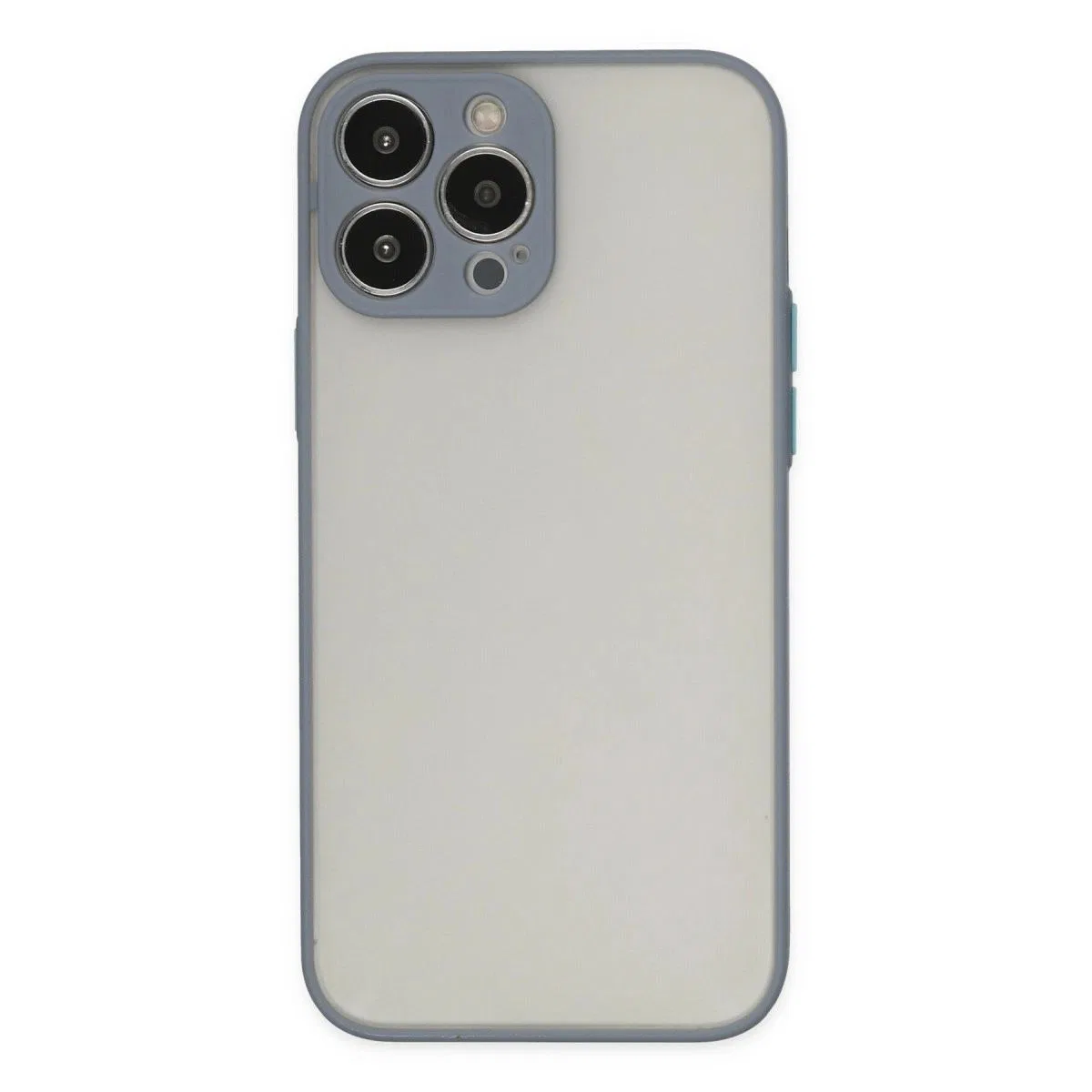 Apple İphone 14 Pro Max Kılıf Montreal Silikon Kapak - Gri