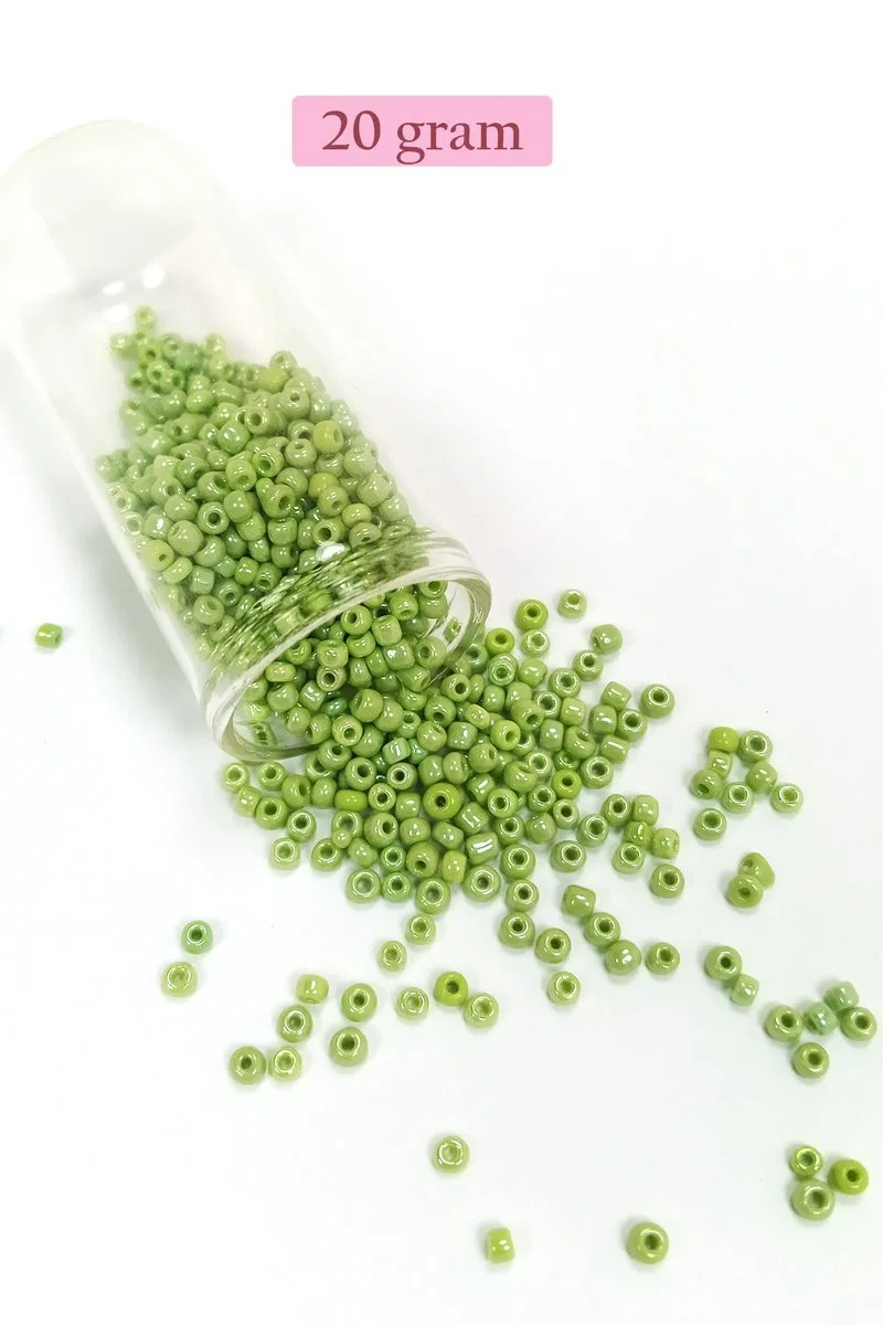 Dökme Cam Kum Boncuk (8/0) 3 mm - 4 Renk - Toplam 80 Gram - BNC418 görsel 2