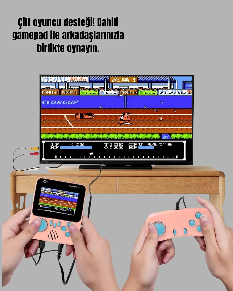 666 Oyunlu Retro Game Console – TV ve Çift Gamepad Desteği görsel 4