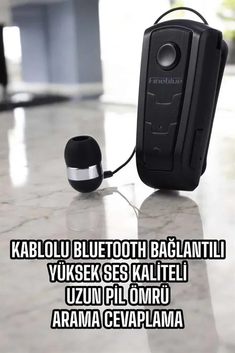 Makaralı Bluetooth Kulaklık Çağrı Cevaplama Kablolu Uzun Pil Ömrü görsel 5
