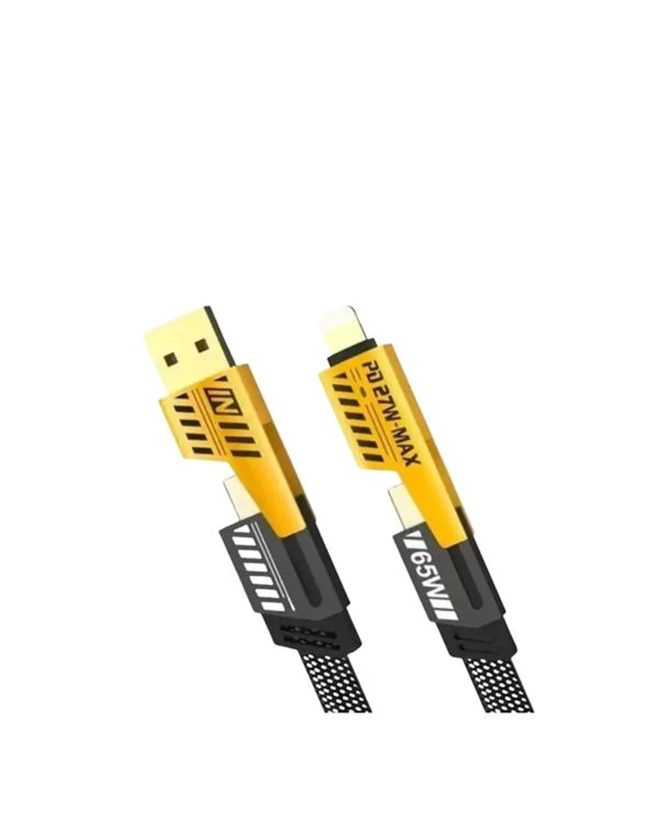 4'ü 1 Arada Usb Hızlı Şarj Ve Veri Kablosu – 65w Güç, Çoklu Bağlantı, 1. 2m görsel 3