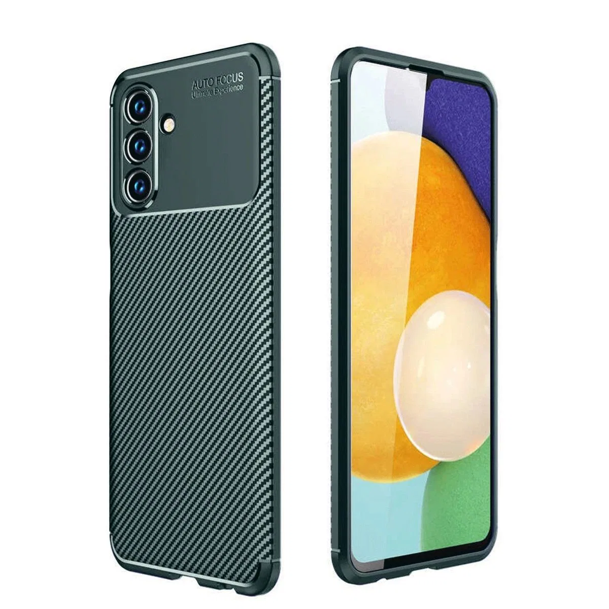 Samsung Galaxy A26 Kılıf Auto Focus Karbon Kapak - Koyu Yeşil görsel 2