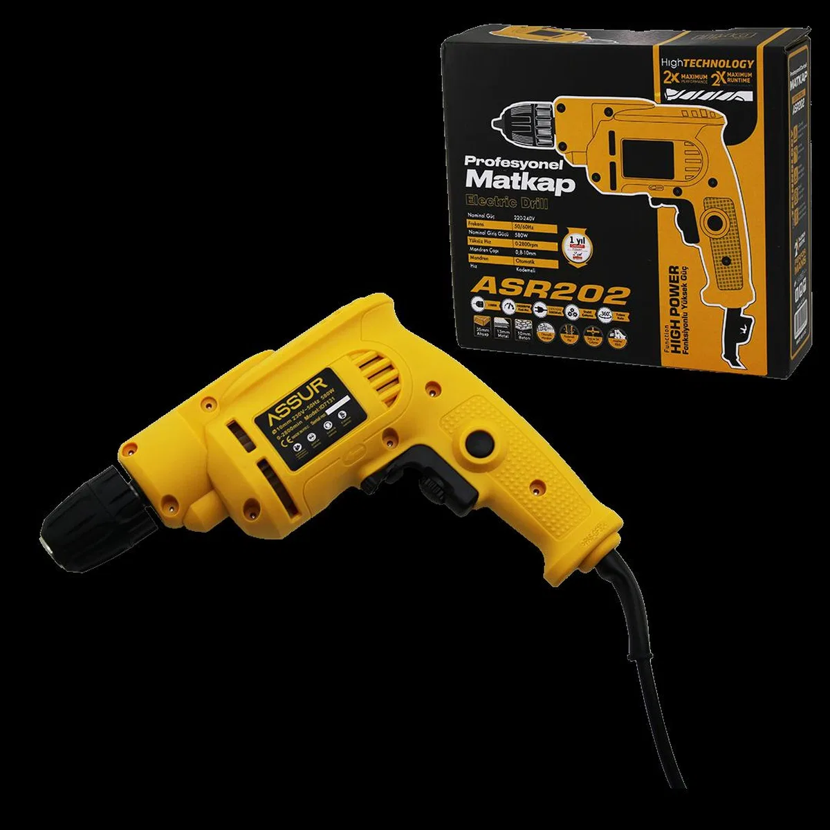 Profesyonel Elektrikli Matkap Vidalama 580W 0. 8-10mm görsel 2