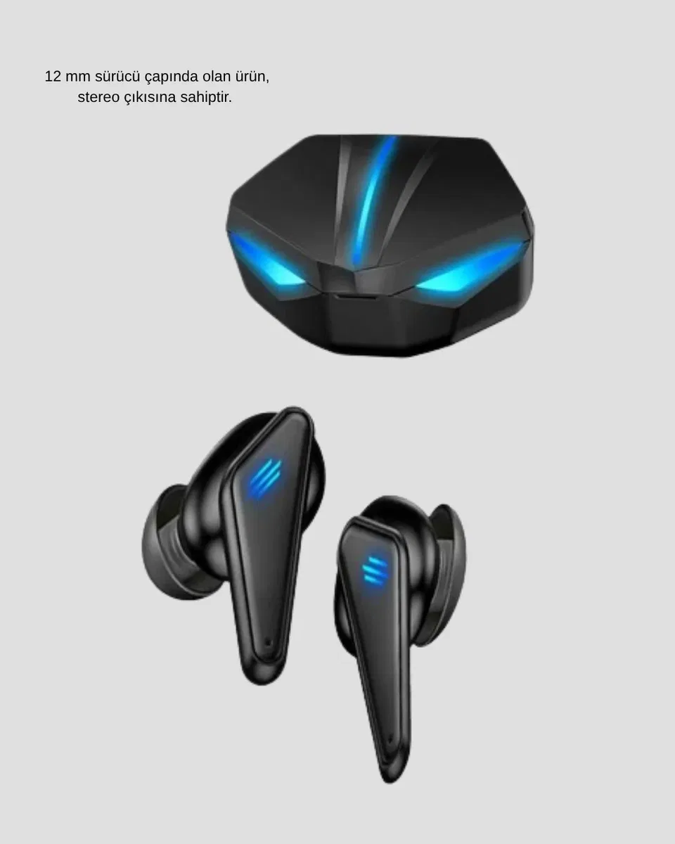Tam Kablosuz Oyuncu Kulaklığı 5. 0 Bluetooth LED Kontrollü Yeni Nesil görsel 2