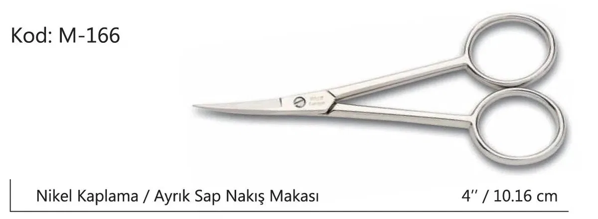 Europe Ayrık Saplı Nakış Makası Süper Kalite No: 4 10, 16 Cm