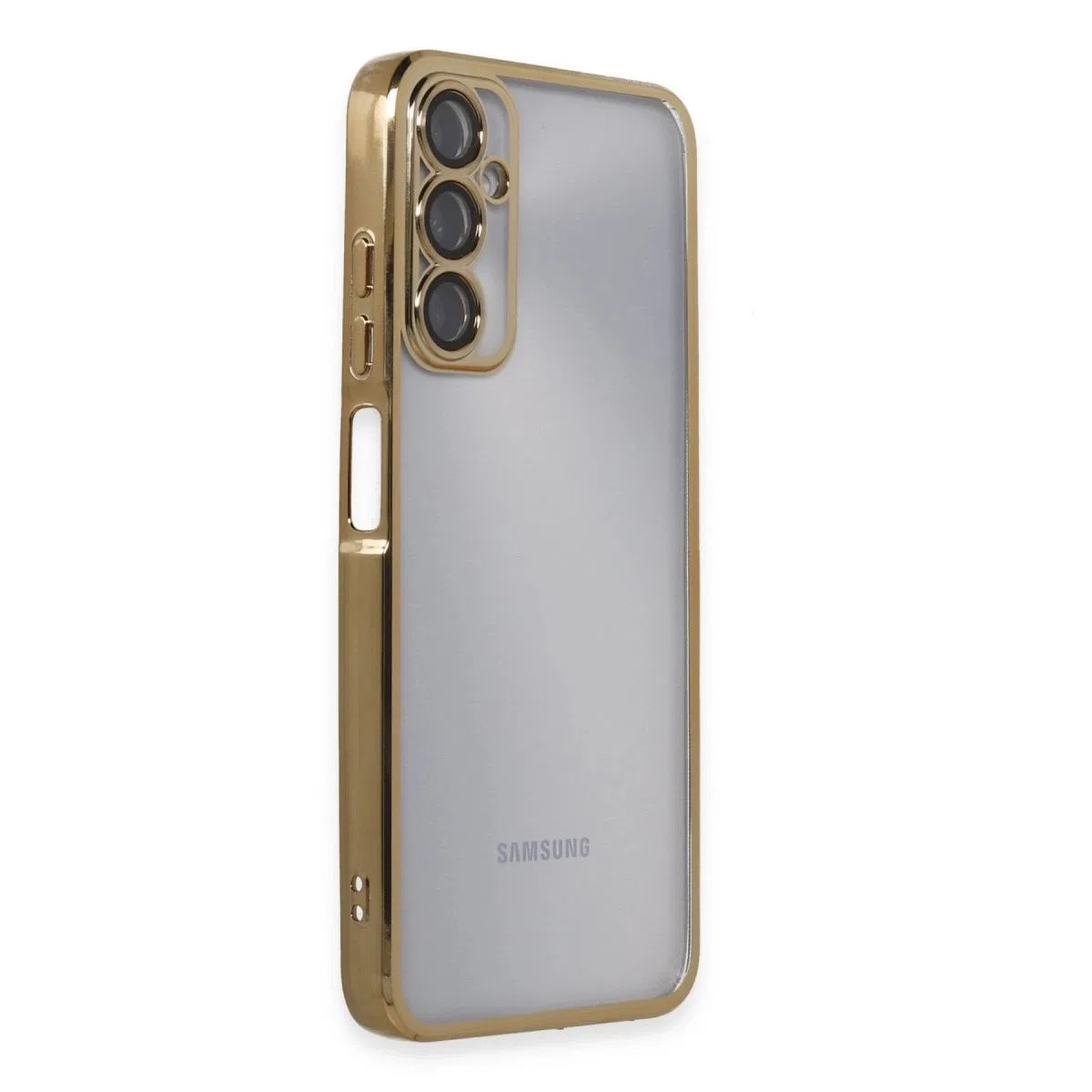 Samsung Galaxy A05s Kılıf Razer Lensli Silikon - Gold görsel 2