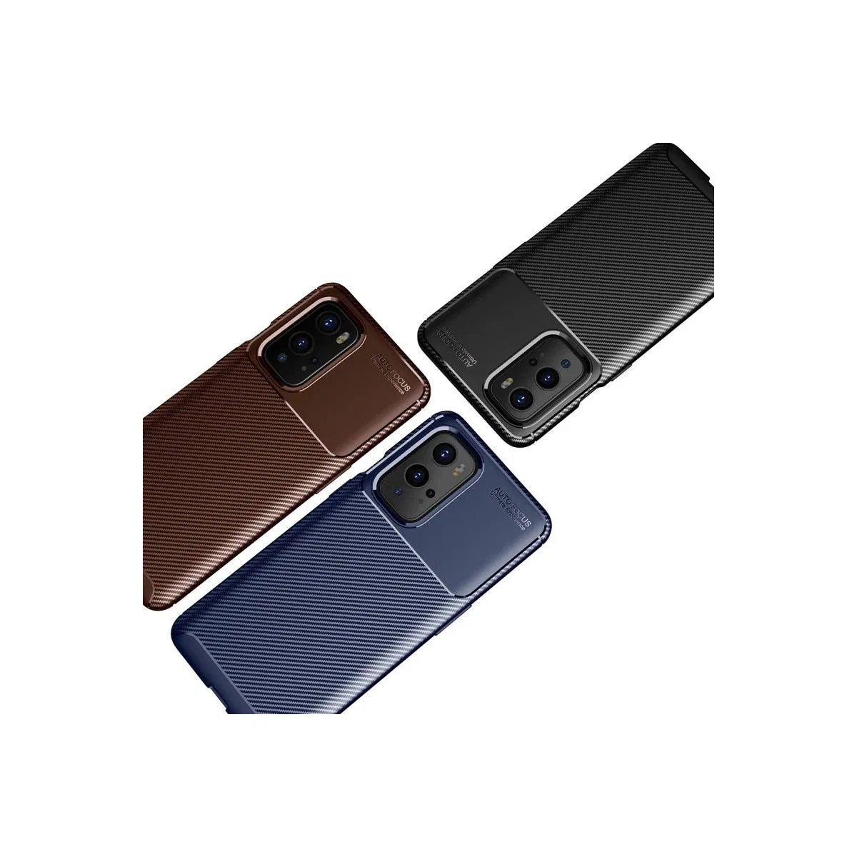 One Plus 9 Pro Kılıf Auto Focus Karbon Kapak - Siyah görsel 3
