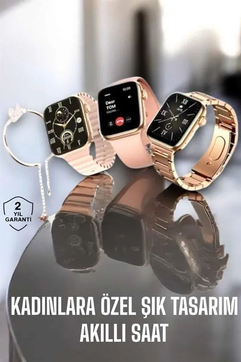 Akıllı Saat Kadınlara Uyku Ve Sağlık Takibi Yapabilen Bileklik Hediyeli görsel 2