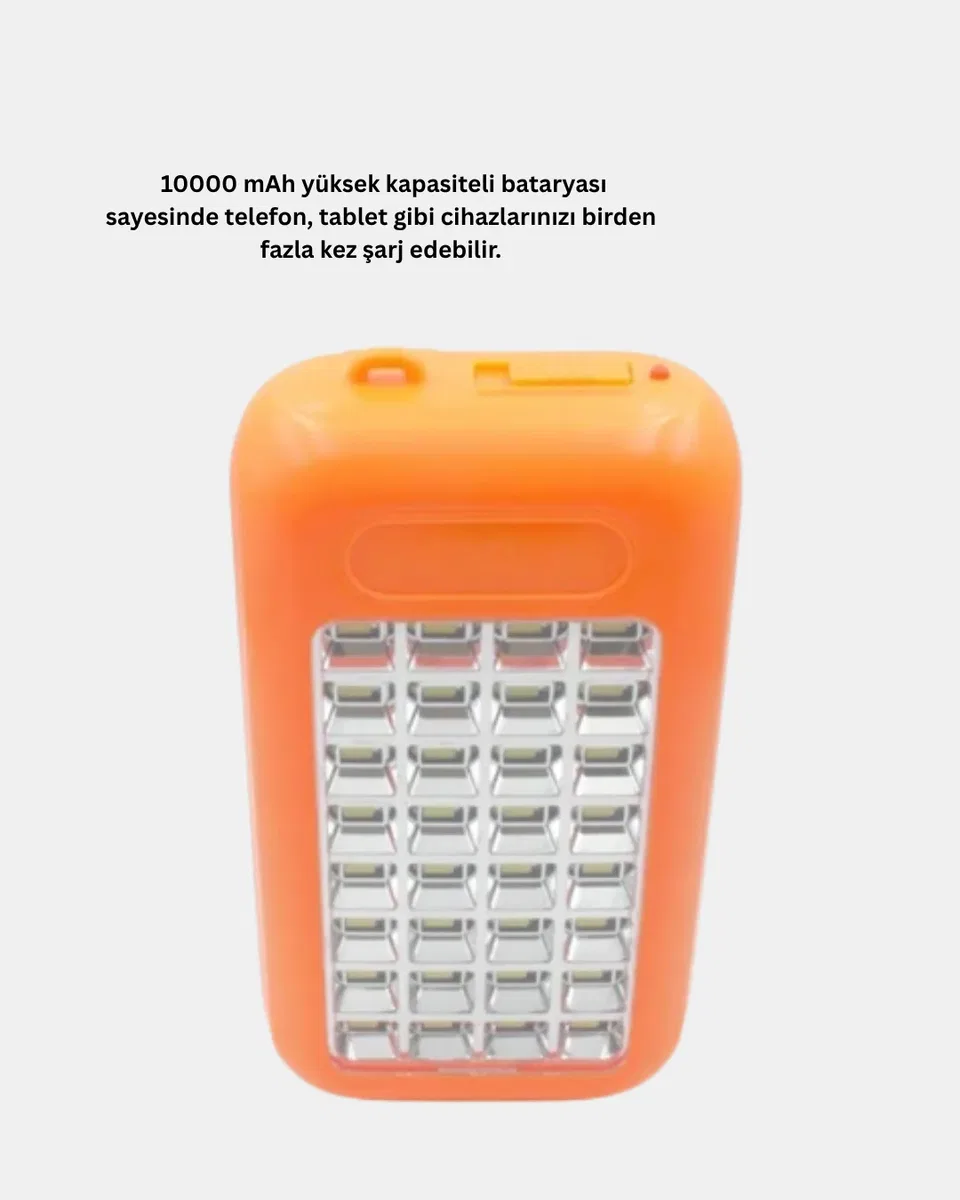 Güneş Enerjili Powerbank 10000 mAh LED Işıklı görsel 5