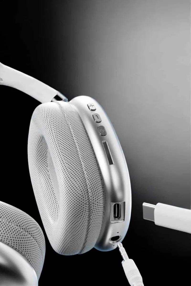 P9 Air Max Kablosuz 5. 0 Mikrofonlu Bluetooth Kulaklık Beyaz Yüksek Ses Kaliteli görsel 2