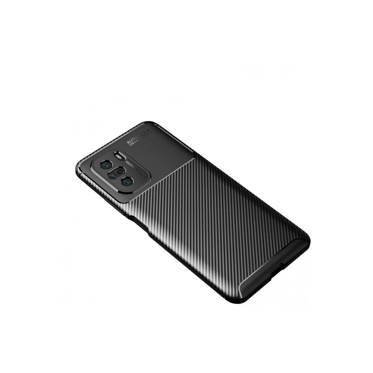 Xiaomi Poco F3 Kılıf Auto Focus Karbon Kapak - Siyah görsel 2