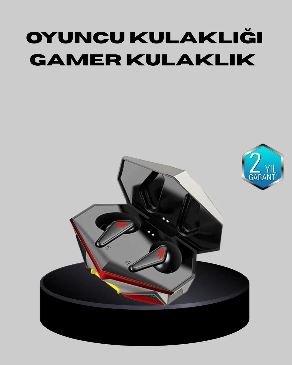 Bluetooth 5. 0 Kablosuz Kulaklık LED Işıklı Silikonlu Tasarımlı