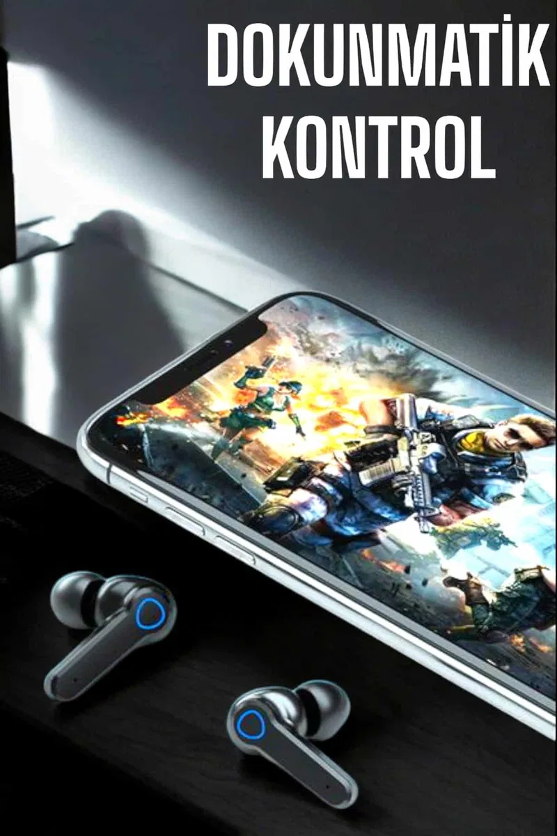 Kablosuz Bluetooth Kulaklık Dokunmatik Kontrol Uzun Pil Ömrü görsel 2