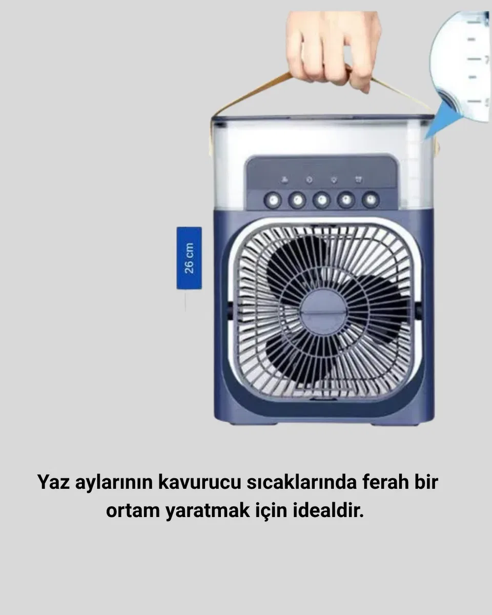 Turbo Fan Teknolojili Sessiz ve Güçlü Soğutma Masası Vantilatör görsel 3