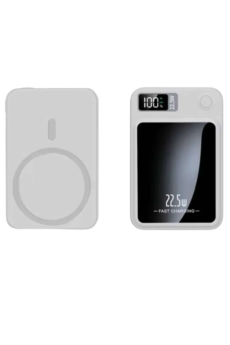 Taşınabilir Şarj Magsafe Powerbank 10. 000 mAh Hızlı Şarj Led Göstergeli Kablosuz görsel 2
