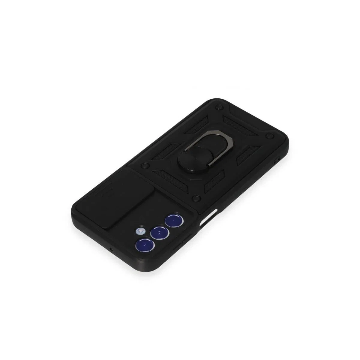 Samsung Galaxy M34 5g Kılıf Pars Lens Yüzüklü Silikon - Siyah görsel 4