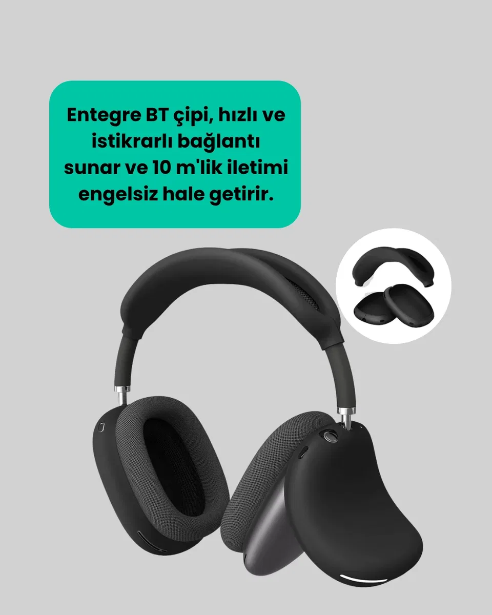 Gürültü Azaltmalı Bluetooth Kulaklık | 5 Saat Kesintisiz Müzik Yeni Nesil görsel 5