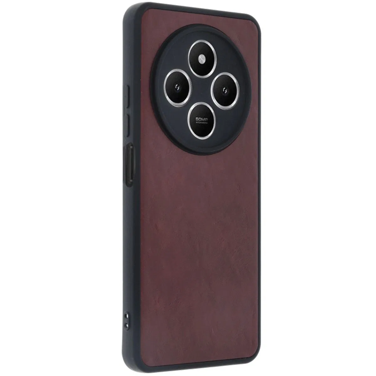 Xiaomi Redmi 14c Kılıf Aras Deri Kapak - Bordo görsel 2