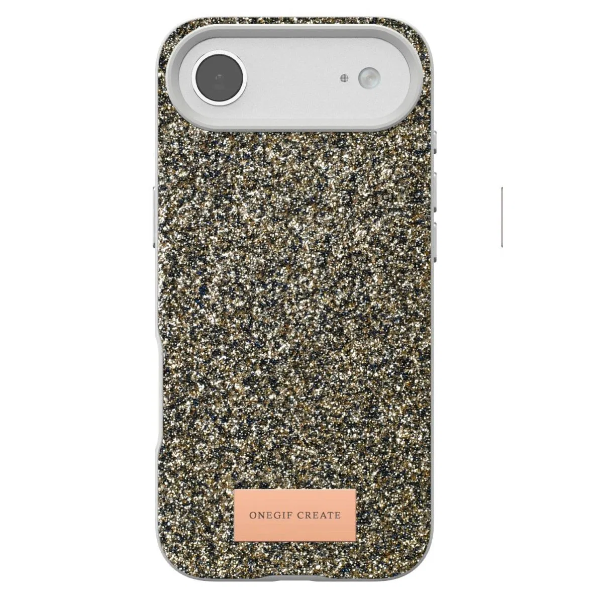 Onegif Apple İphone 17 Air Bright Simli Kapak - Çöl Titanyum görsel 4