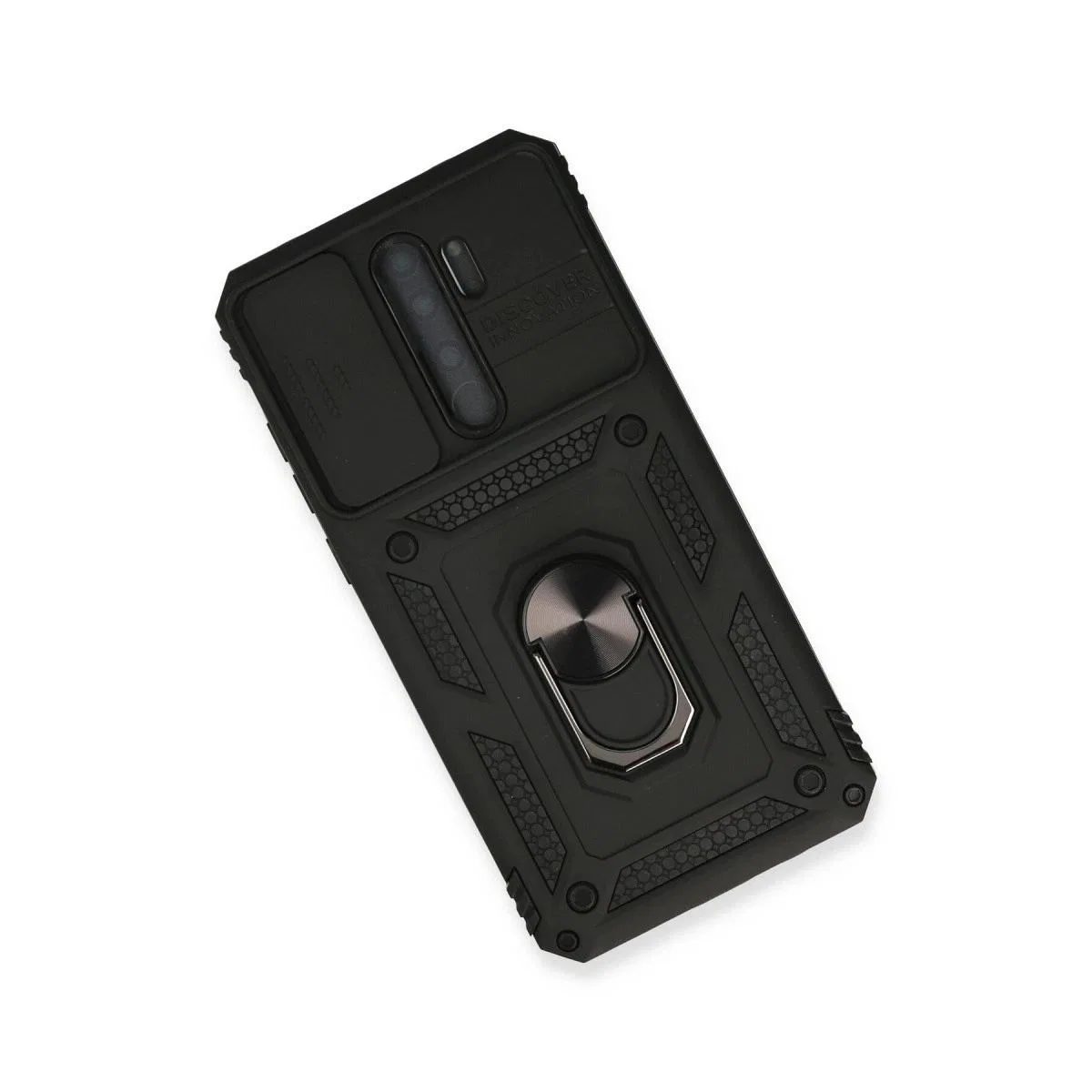 Xiaomi Redmi Note 8 Pro Kılıf Pars Lens Yüzüklü Silikon - Siyah görsel 3