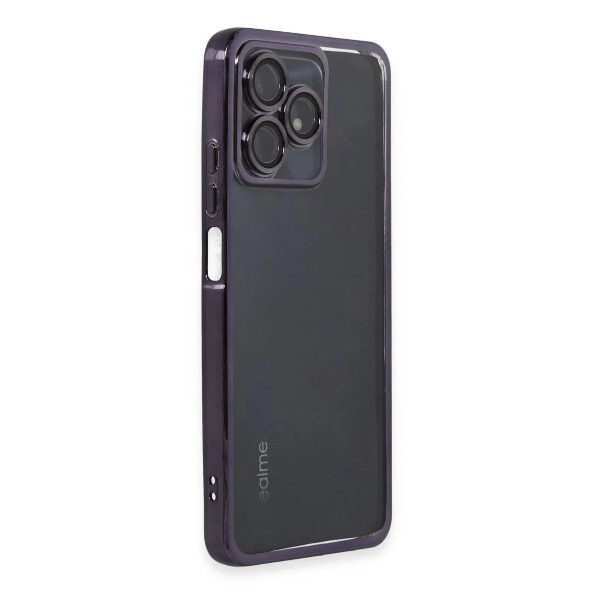 Realme C53 Kılıf Razer Lensli Silikon - Mor görsel 2