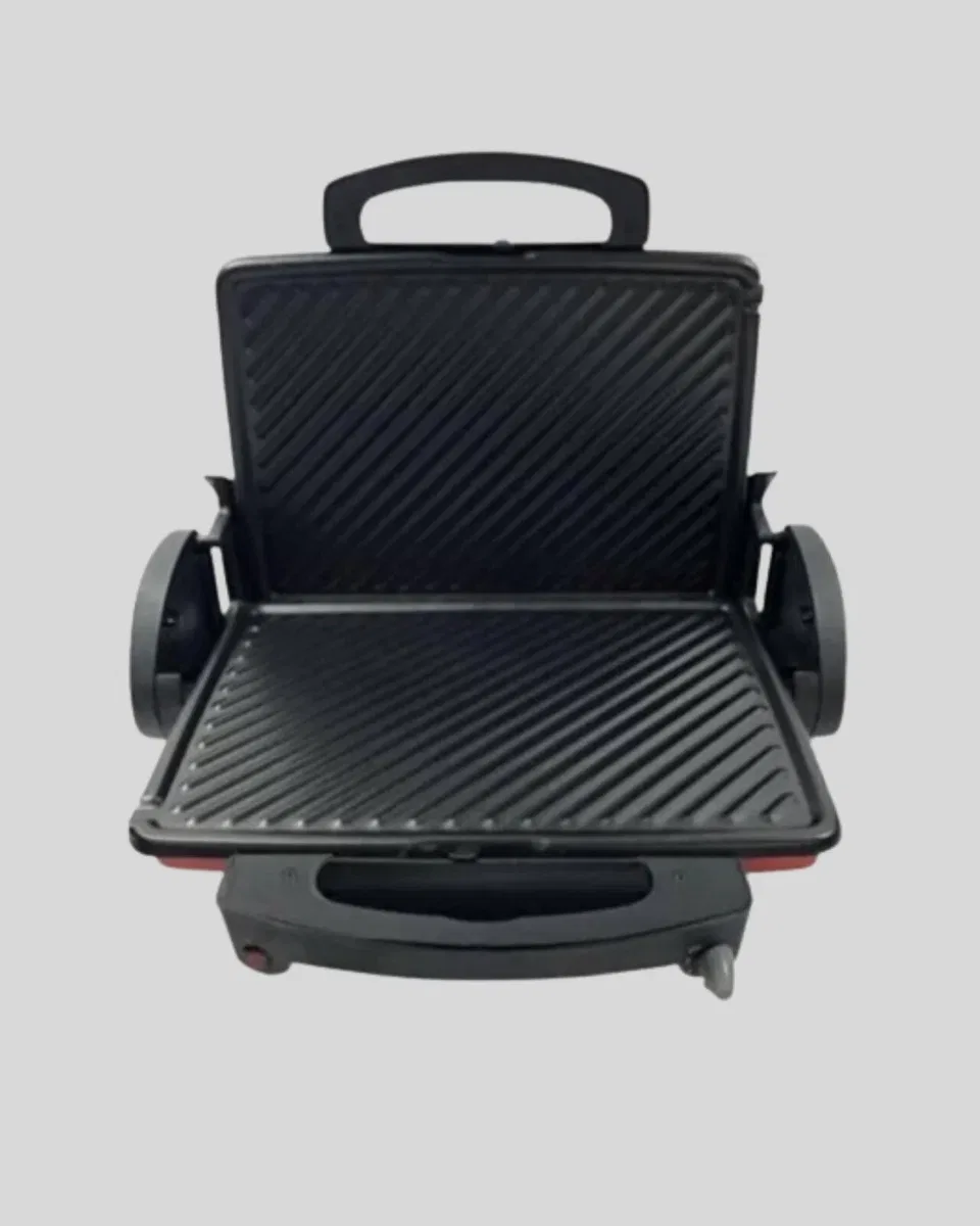 Tost Makinesi Kırmızı Döküm Plaka 6+ Dilim Çok Kapasiteli Izgara görsel 4