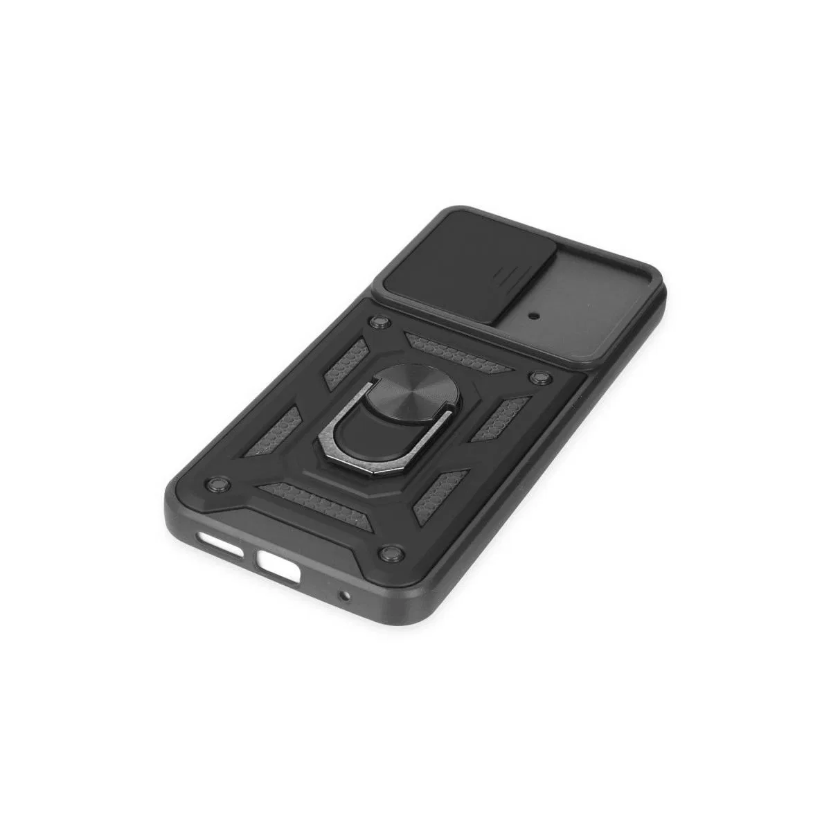 Xiaomi Poco M4 Pro 4g Kılıf Pars Lens Yüzüklü Silikon - Siyah görsel 5