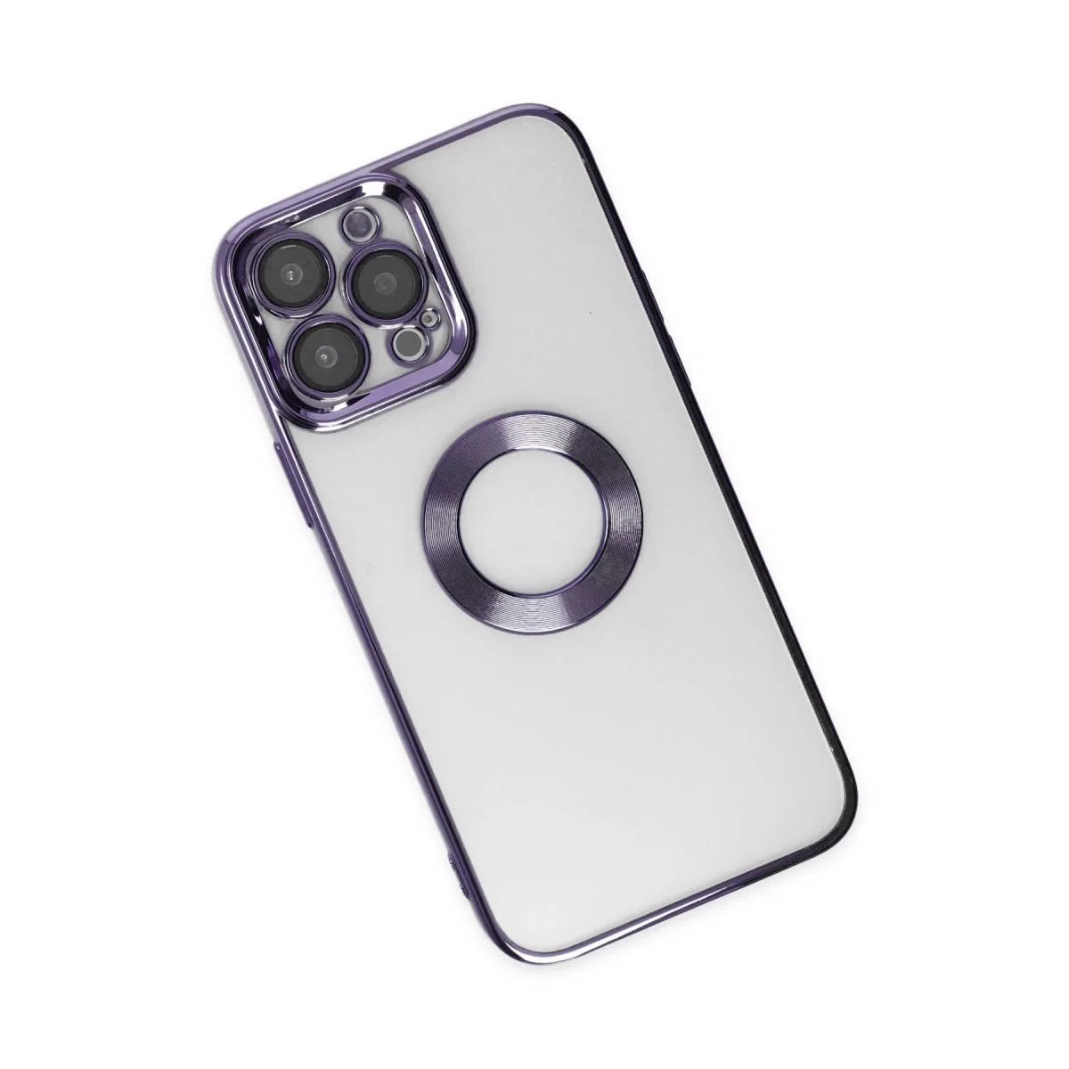 Apple İphone 14 Pro Kılıf Slot Silikon - Mor görsel 3