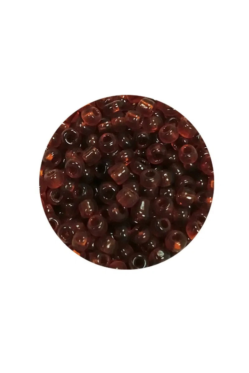 Dökme Cam Kum Boncuk (8/0) 3 mm - 20 Gram - Şeffaf Koyu Kahve - BNC159 görsel 2