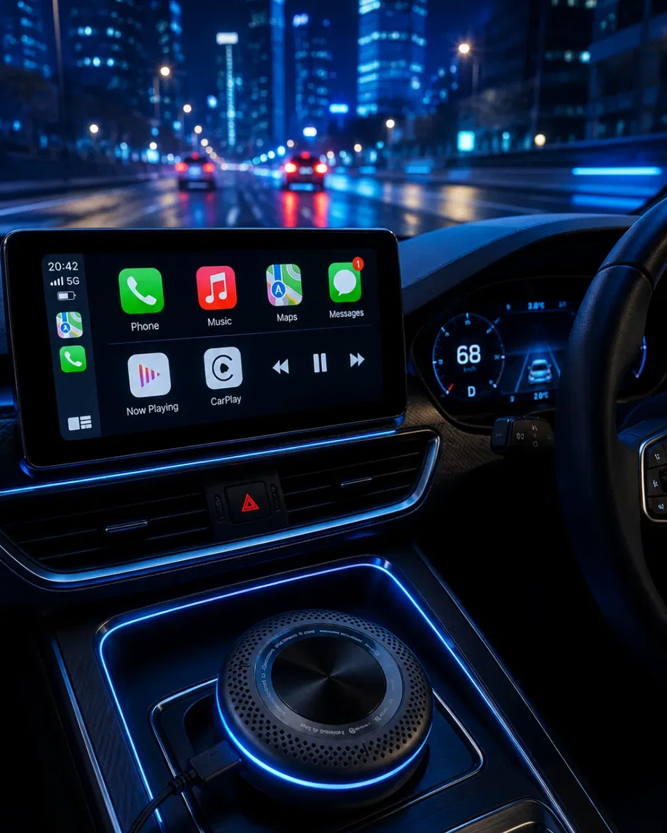 Kablosuz CarPlay Android Auto Destekli Akıllı TV Box 4G Sim Kart Girişli
