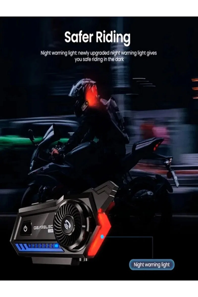 Bt57 Motosiklet Kask Kulaklık Intercom Işıklı Motorsiklet Interkom görsel 2