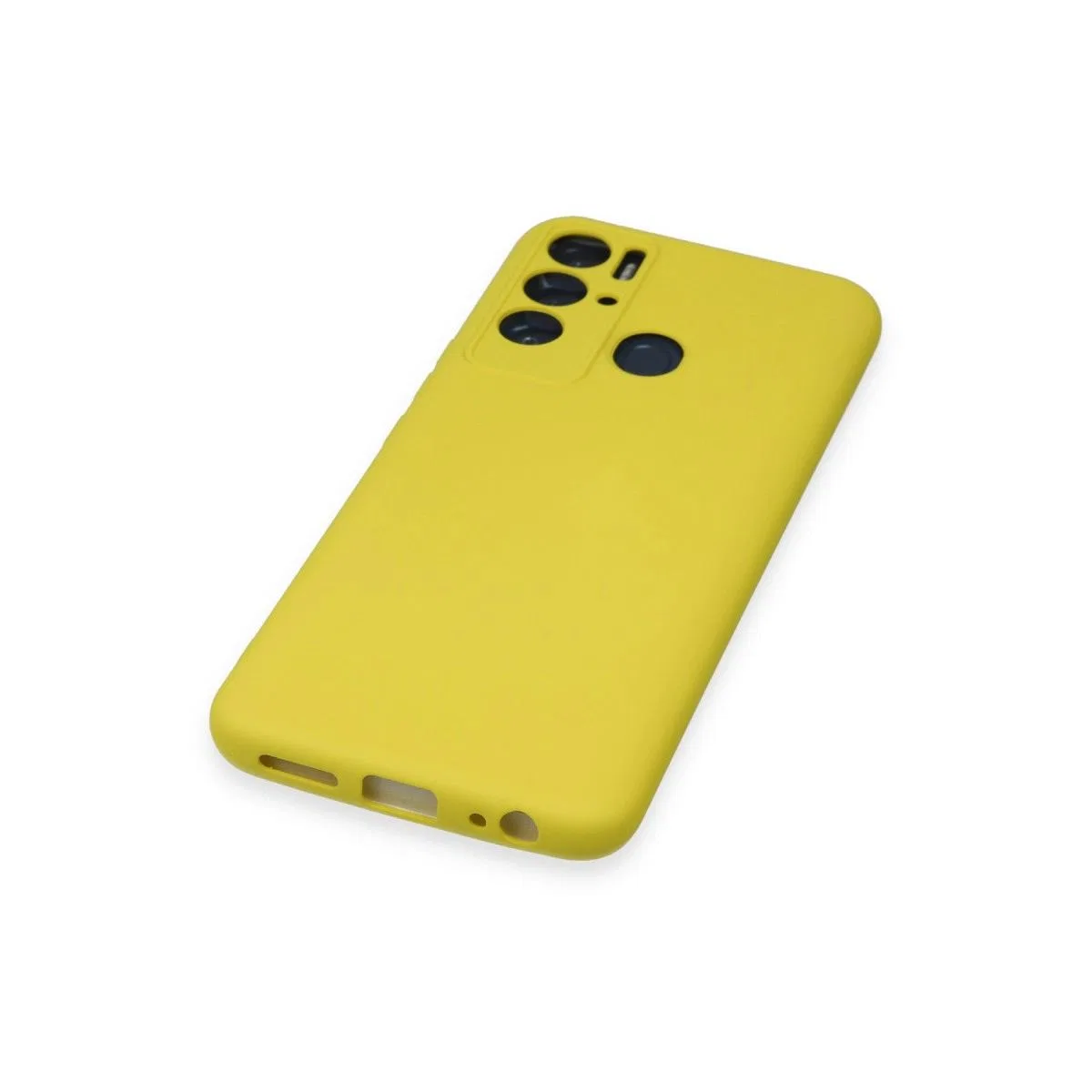 Tecno Pova Neo Kılıf Nano İçi Kadife Silikon - Sarı görsel 5