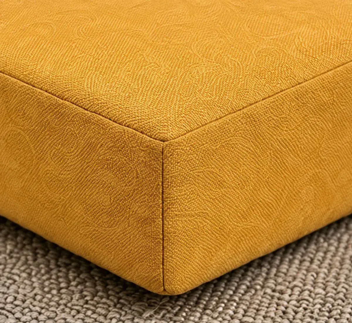 Kedi Köpek Yatağı Kare Blok Minder · 50 × 50 × 7 cm · Hardal görsel 2