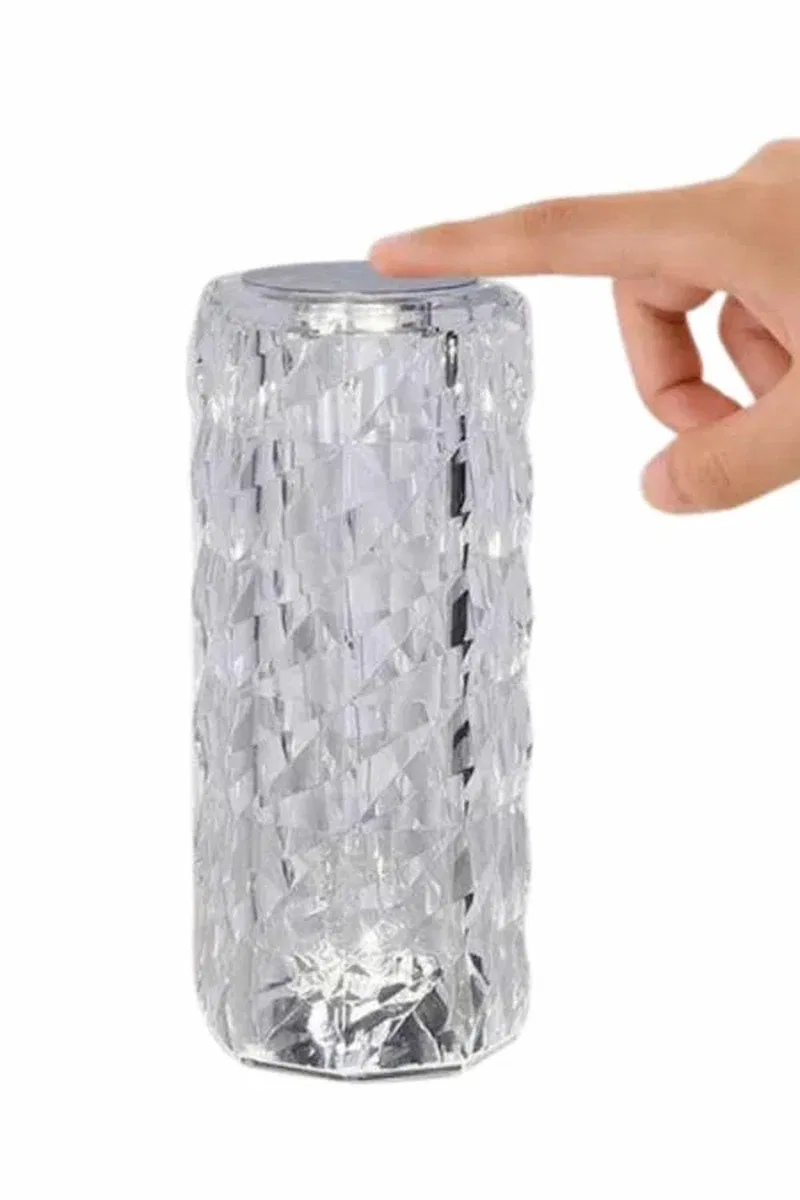 Yeni Nesil Modern Kristal Masa ve Gece Lambası Dokunmatik Renk Değiştirebilen görsel 3