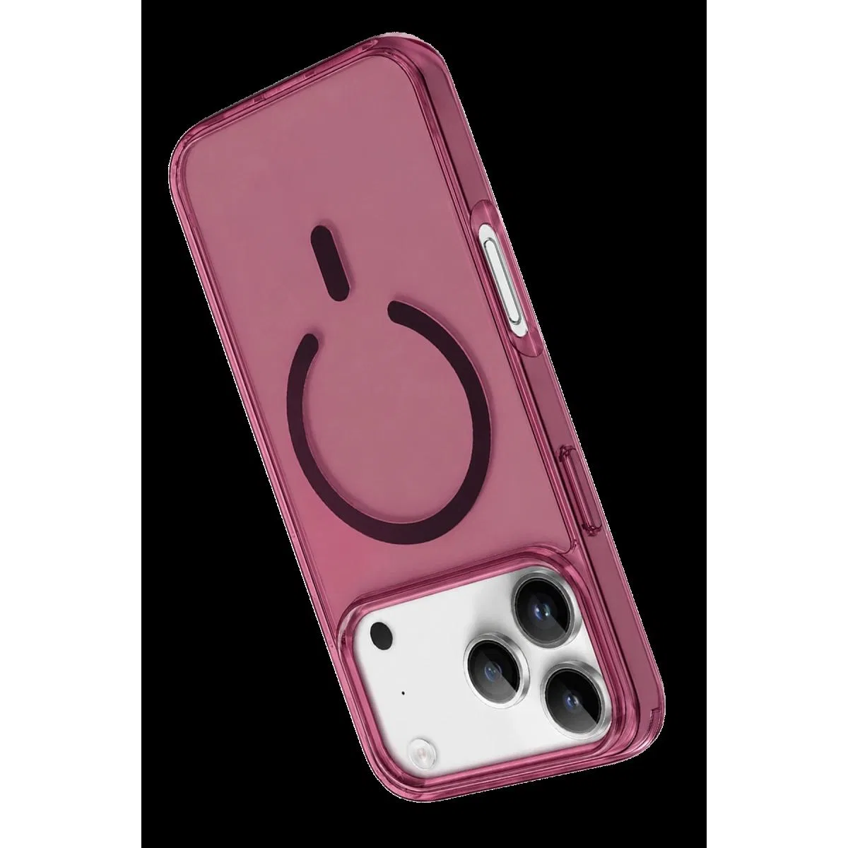 Newface Apple İphone 18 Pro Max Pc Real Magsafe Kapak - Bordo görsel 3