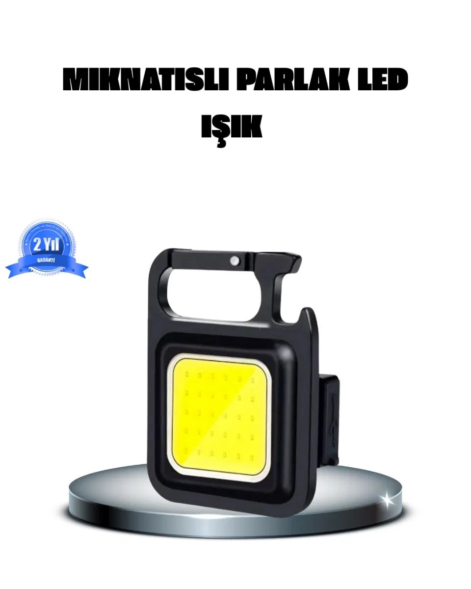Led Mini Anahtarlık Fener – 1000 Lümen Güçlü Işık Ve Usb Type-c Şarjlı