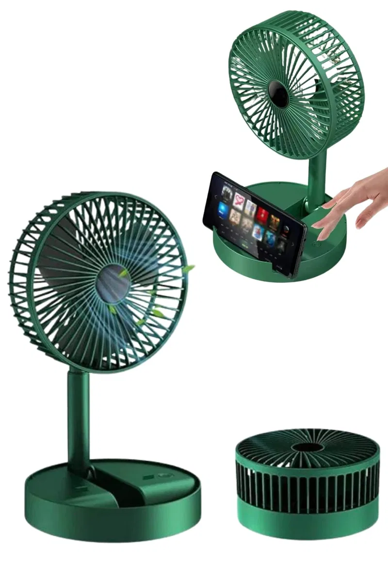 Katlanabilir Usb Şarjlı Masaüstü Soğutucu Mini Fan Telefon Tutucu görsel 5