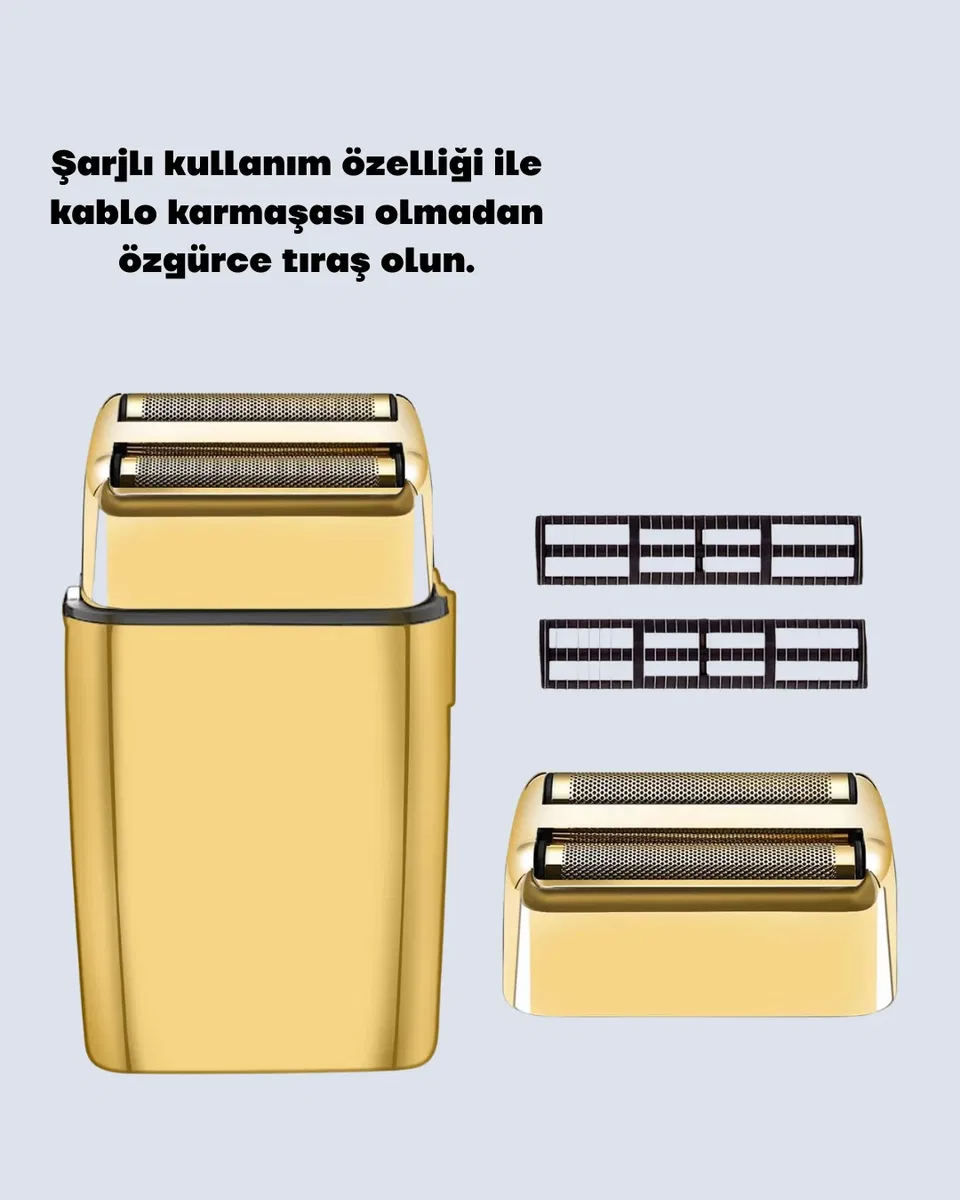 Profesyonel Kuru Kullanım Sakal Tıraş Makinesi Çift Başlıklı görsel 4