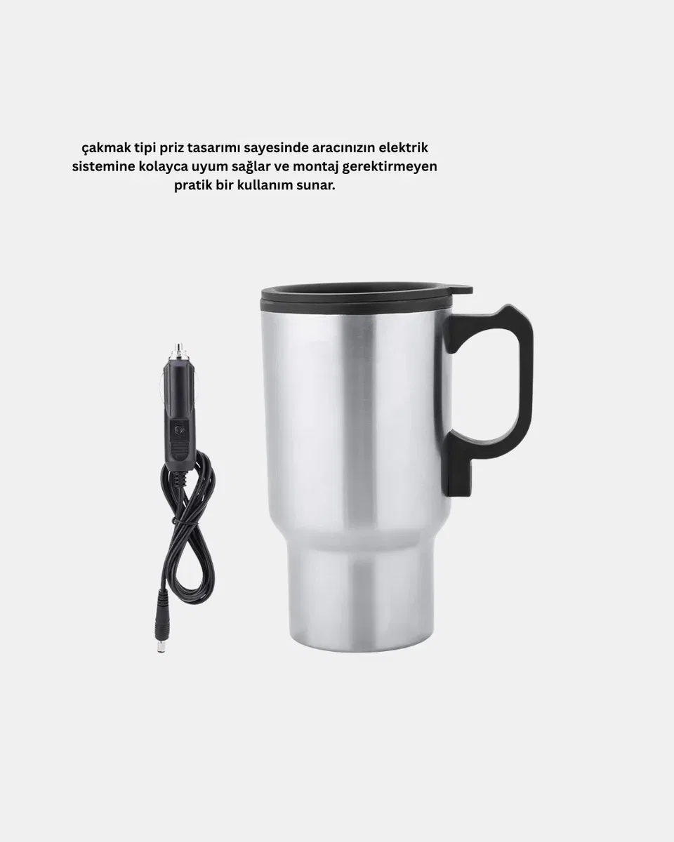 12W Araç Tipi Su Isıtıcı Kupa Bardak Pratik Isıtmalı görsel 4