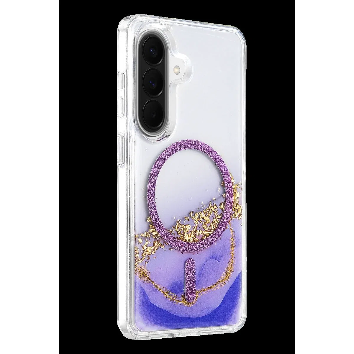 Onegif Samsung Galaxy A37 5g Lotus Simli Magsafe Kapak - Mor görsel 2