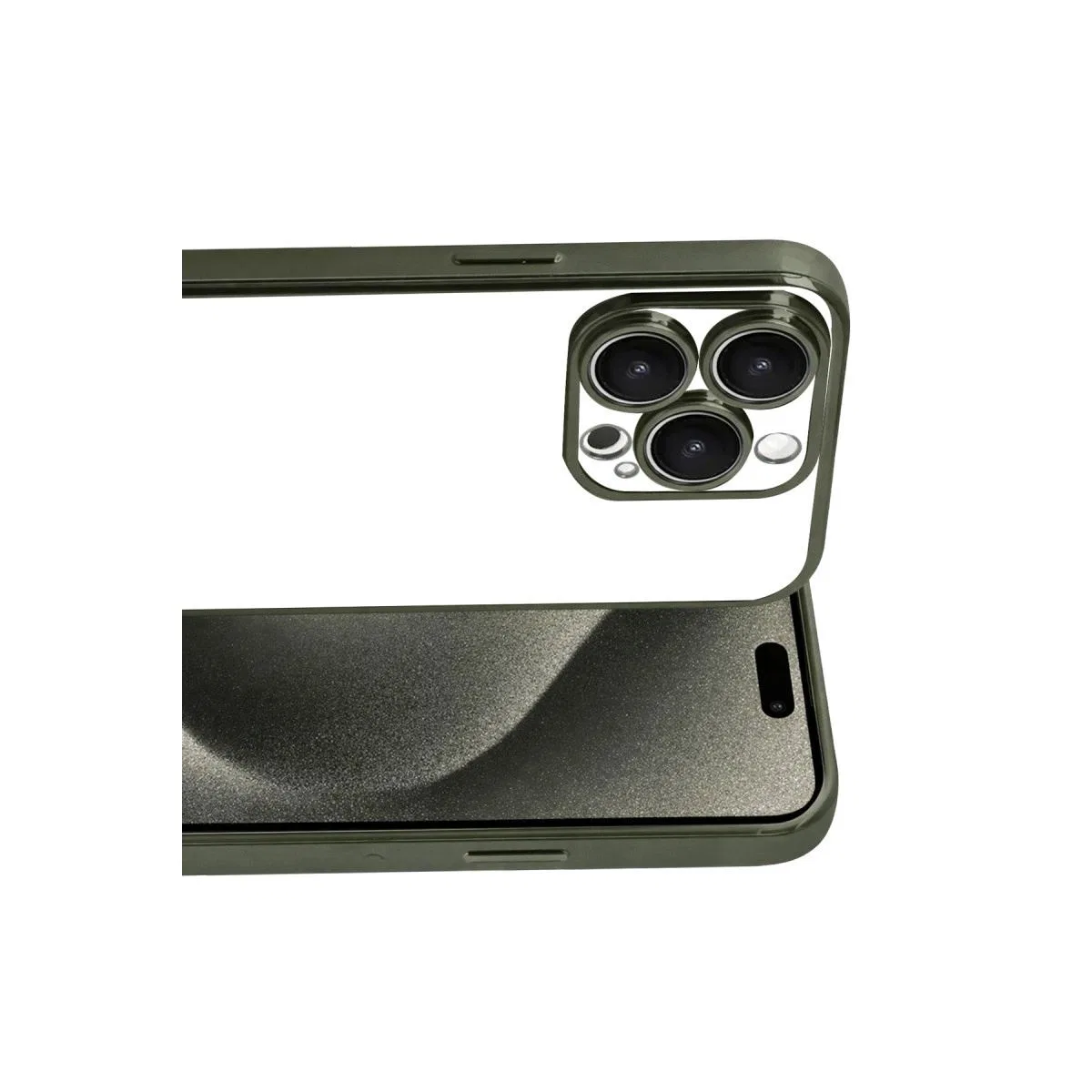 Apple İphone 15 Pro Max Razer Lensli Silikon - Yeşil görsel 2