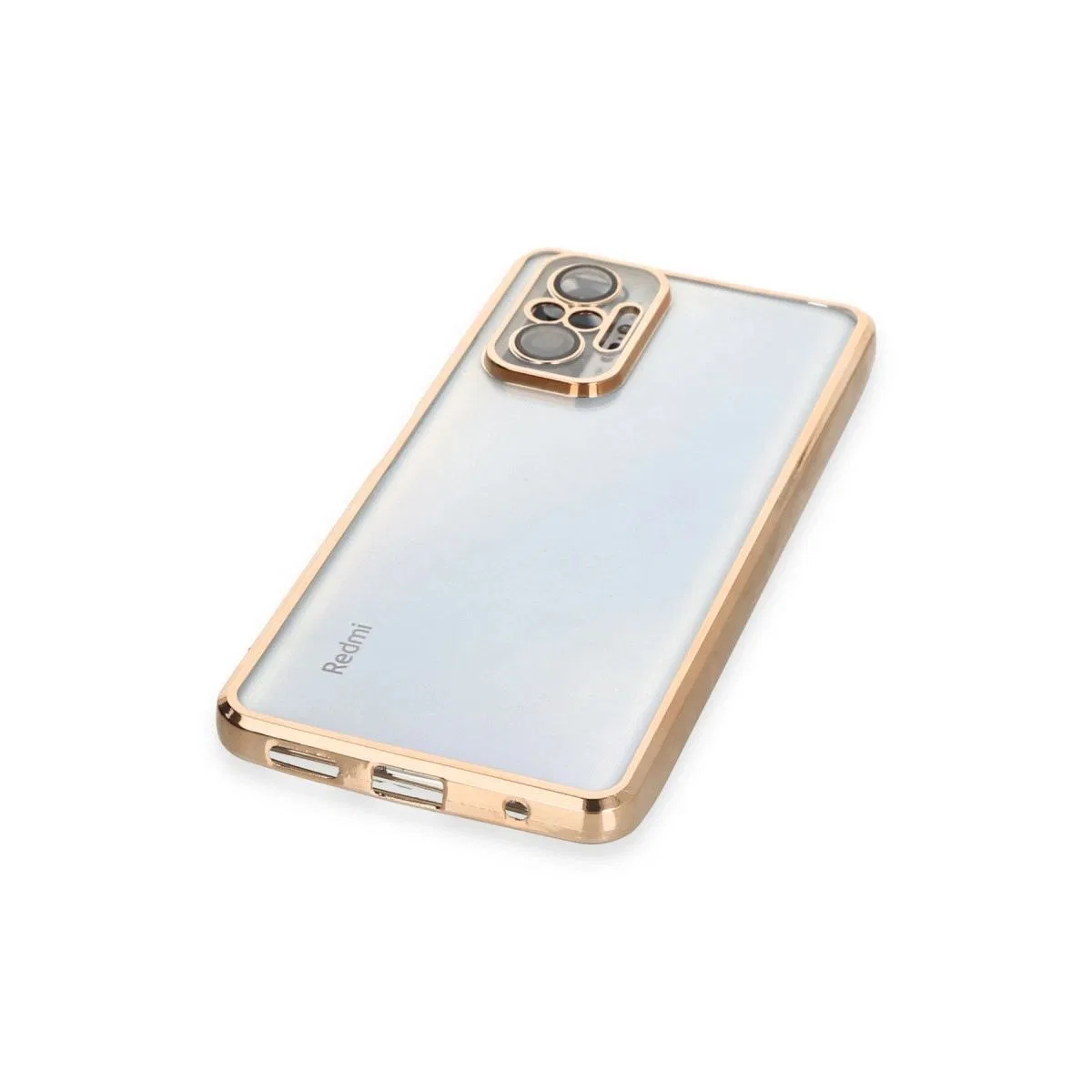 Xiaomi Redmi Note 10 Pro Kılıf Razer Lensli Silikon - Gold görsel 3
