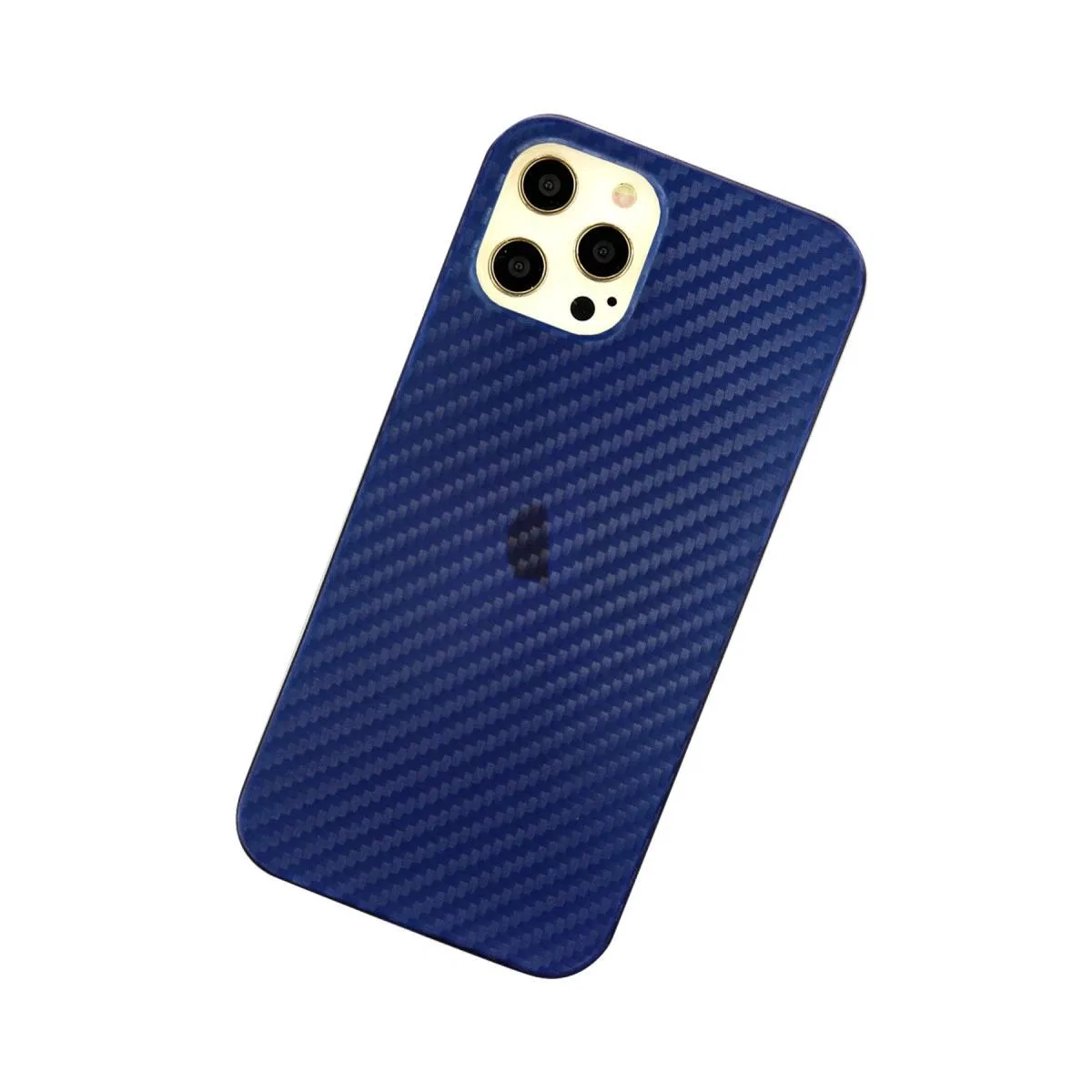Apple İphone 12 Pro Max Kılıf Karbon Pp Silikon - Mavi görsel 3