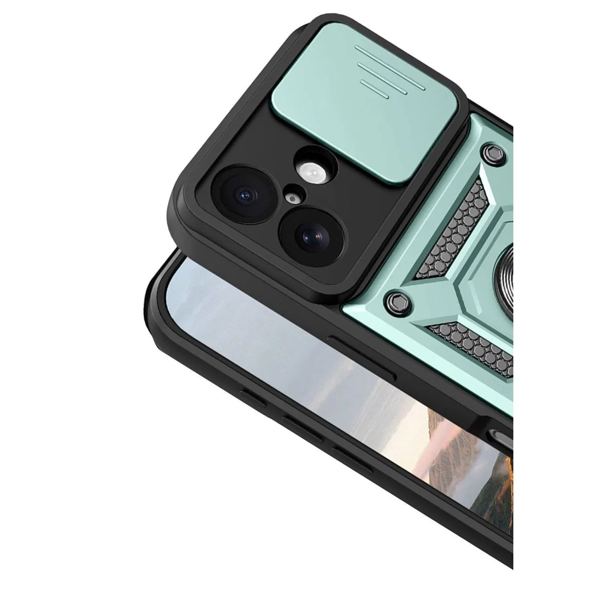 Apple İphone 17 Pars Lens Yüzüklü Silikon - Yeşil görsel 3