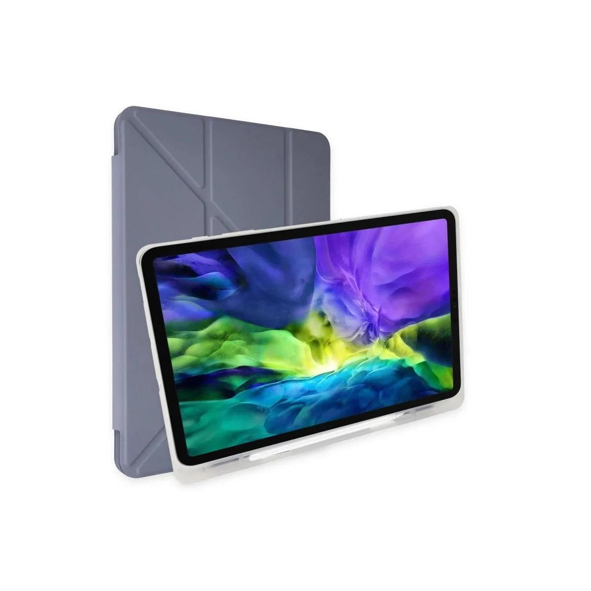 Samsung Galaxy P610 Tab S6 Lite 10. 4 Kılıf Kalemlikli Mars Tablet Kılıfı - Lavender