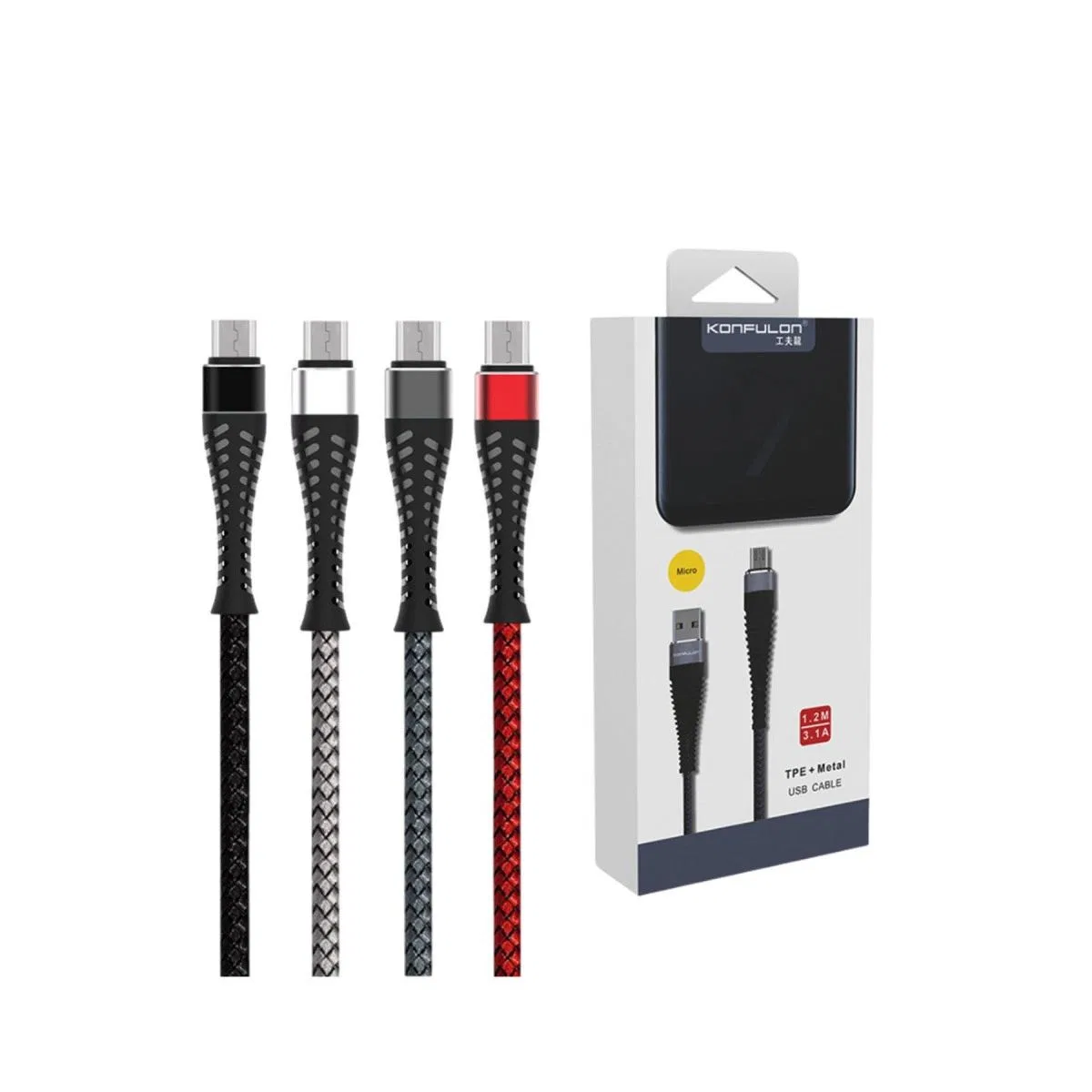 S61 Micro Usb Kablo 1. 2m 2. 1a - Siyah görsel 2