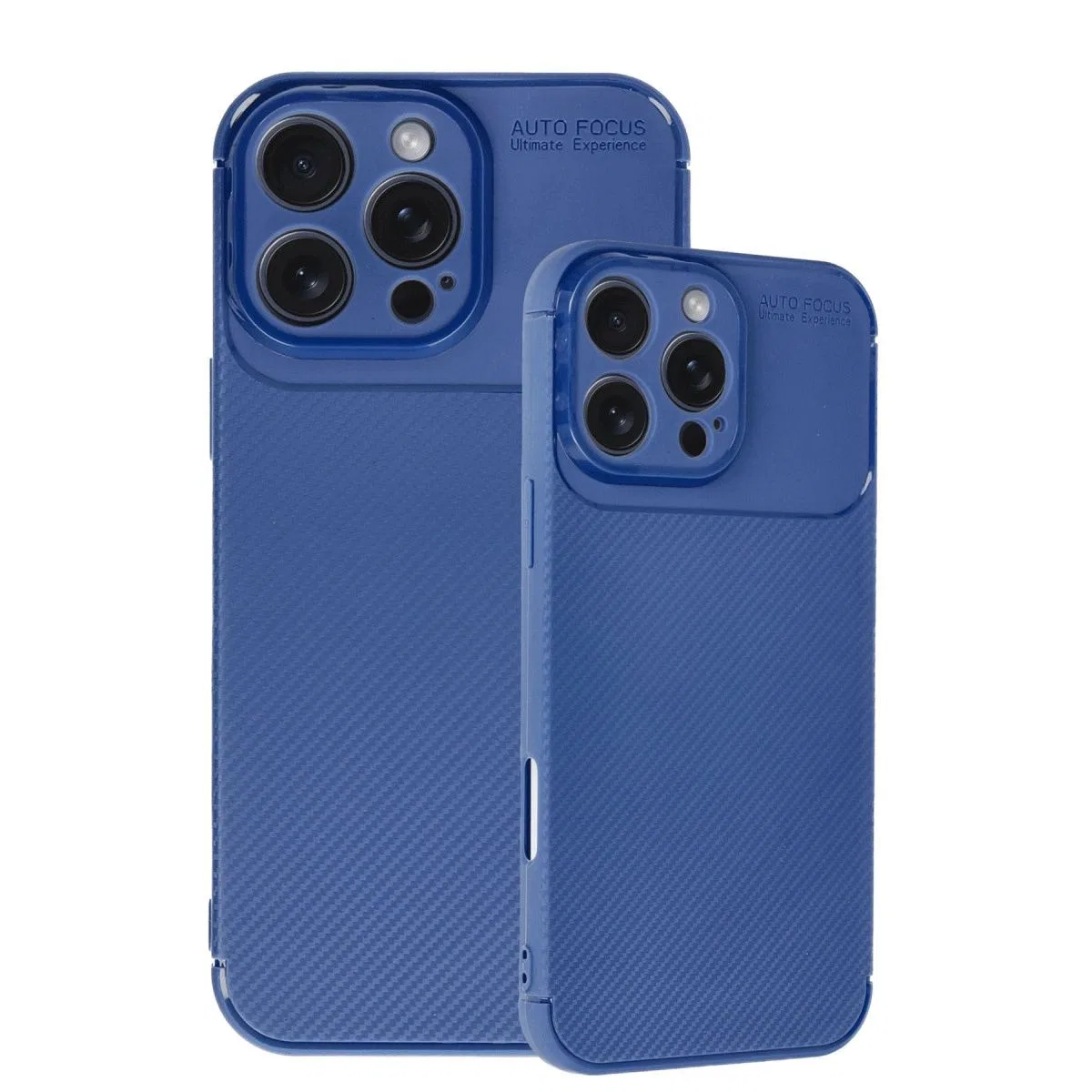 Apple İphone 16 Pro Max Kılıf Auto Focus Karbon Kapak - Lacivert görsel 2