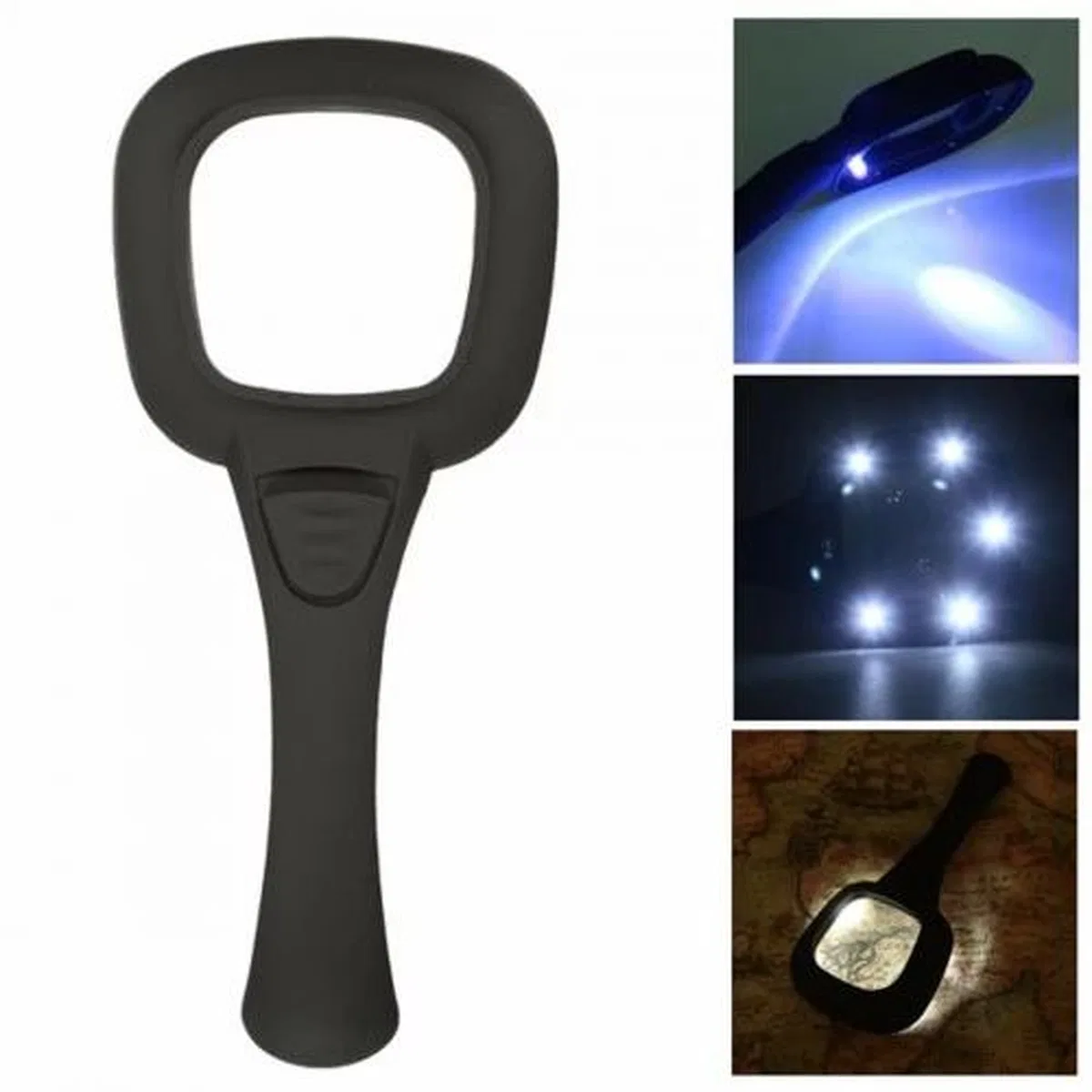 6 Ledli Ve Mor Işıklı Büyüteç 60mm görsel 7
