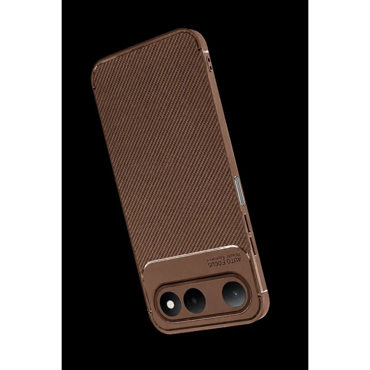 Newface Tecno Spark 50 5g Auto Focus Karbon Kapak - Kahverengi görsel 3